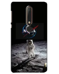 Чехол для Nokia 6 2018 с картинкой «Астронавт на Луне»