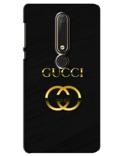 Чехол для Nokia 6 2018 с картинкой «Золотой логотип Gucci»