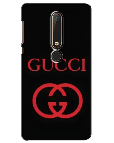 Чехол для Nokia 6 2018 с картинкой «Gucci — красный логотип»