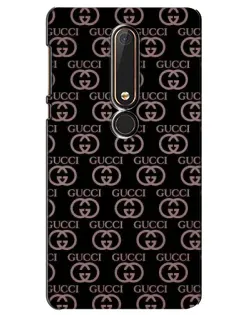 Чехол для Nokia 6 2018 с картинкой «Классическая монограмма Gucci»
