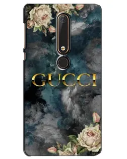 Чехол для Nokia 6 2018 с картинкой «Абстрактные цветы Gucci»
