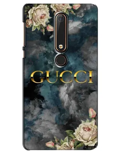 Чехол для Nokia 6 2018 с картинкой «Абстрактные цветы Gucci»