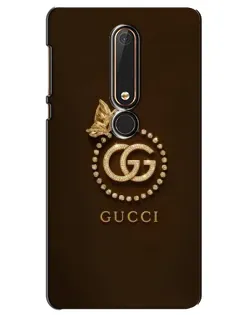 Чехол для Nokia 6 2018 с картинкой «Gucci — золотая бабочка»