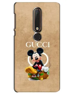 Чехол для Nokia 6 2018 с картинкой «Микки Маус Gucci — крафт»
