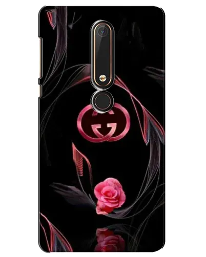 Чехол для Nokia 6 2018 с картинкой «Gucci — неоновая роза»