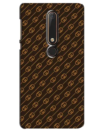 Чехол для Nokia 6 2018 с картинкой «Gucci — золотые диагонали»