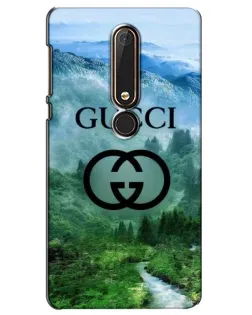Чехол для Nokia 6 2018 с картинкой «Gucci — горный пейзаж»
