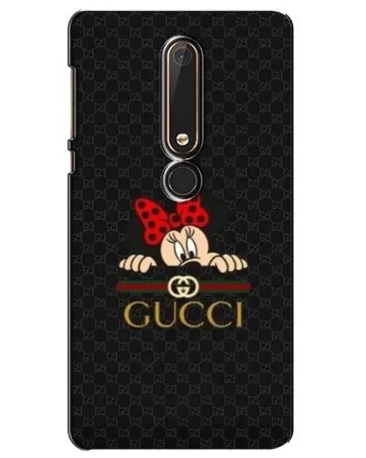 Чехол для Nokia 6 2018 с картинкой «Минни Маус Gucci — черный»