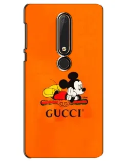 Чохол для Nokia 6 2018 з картинкою «Міккі Маус Gucci — помаранч»