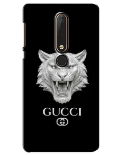 Чохол для Nokia 6 2018 з картинкою «Gucci — срібний лев»