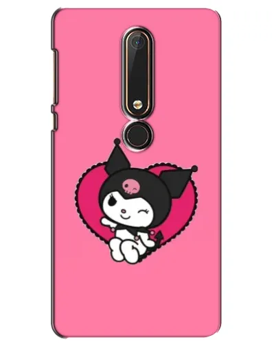 Чехол для Nokia 6 2018 с картинкой «Kuromi — любовь в сердце»