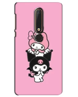 Чехол для Nokia 6 2018 с картинкой «My Melody и Kuromi»