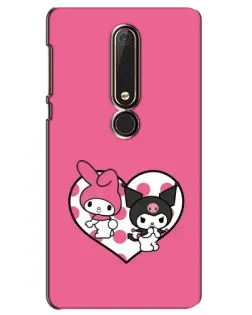 Чехол для Nokia 6 2018 с картинкой «Kuromi и My Melody»