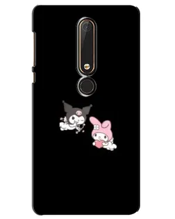 Чехол для Nokia 6 2018 с картинкой «My Melody и Kuromi»