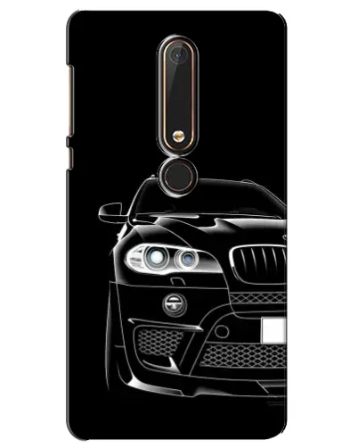Чехол для Nokia 6 2018 с картинкой «Темный силуэт BMW»
