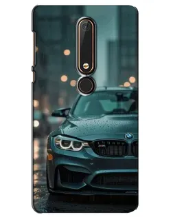 Чехол для Nokia 6 2018 с картинкой «BMW в огнях города»