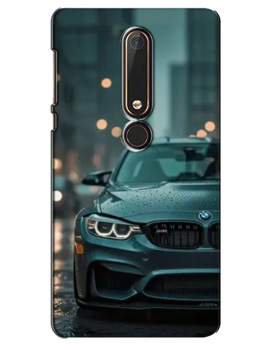 Чехол для Nokia 6 2018 с картинкой «BMW в огнях города»
