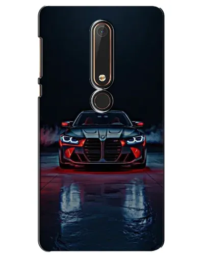 Чехол для Nokia 6 2018 с картинкой «BMW на мокрой дороге»