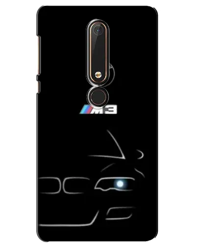 Чехол для Nokia 6 2018 с картинкой «Минималистичный принт BMW M3»