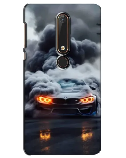 Чехол для Nokia 6 2018 с картинкой «BMW в дыму»