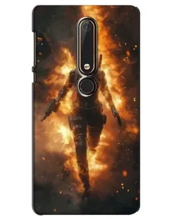 Чехол для Nokia 6 2018 с картинкой «BMW — скорость в дожде»