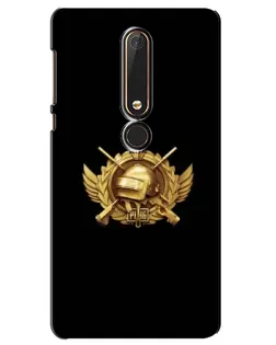 Чехол для Nokia 6 2018 с картинкой «PUBG — оранжевый градиент»