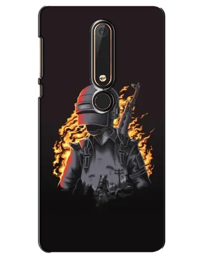 Чехол для Nokia 6 2018 с картинкой «PUBG — огненный силуэт» Чехол для Nokia 6 2018 с картинкой «PUBG — огненный силуэт»