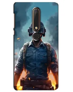 Чехол для Nokia 6 2018 с картинкой «PUBG — реалистичный герой»