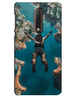 Чехол для Nokia 6 2018 с картинкой «PUBG — свободное падение»