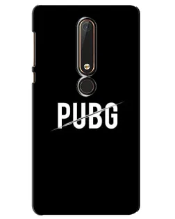 Чехол для Nokia 6 2018 с картинкой «PUBG — белый логотип»