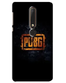 Чехол для Nokia 6 2018 с картинкой «PUBG — золотой логотип»