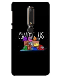 Чехол для Nokia 6 2018 с картинкой «Логотип Among Us» Чехол для Nokia 6 2018 с картинкой «Логотип Among Us»