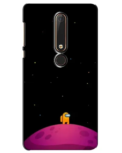 Чехол для Nokia 6 2018 с картинкой «Одинокий герой на планете»