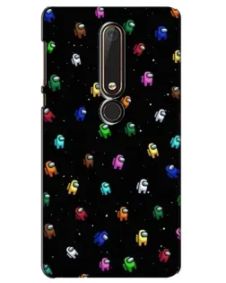 Чехол для Nokia 6 2018 с картинкой «Экипаж Among Us»