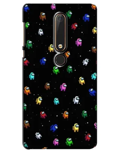 Чехол для Nokia 6 2018 с картинкой «Экипаж Among Us»