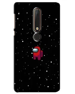 Чехол для Nokia 6 2018 с картинкой «Красный Among Us»