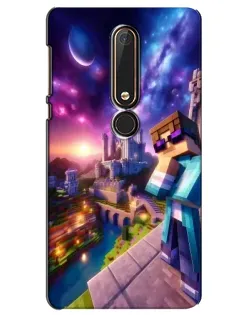 Чехол для Nokia 6 2018 с картинкой «Стив и космос»