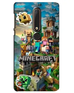 Чехол для Nokia 6 2018 с картинкой «Замок Minecraft»