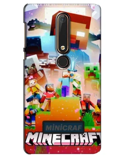 Чехол для Nokia 6 2018 с картинкой «Minecraft герои игры» Чехол для Nokia 6 2018 с картинкой «Minecraft герои игры»