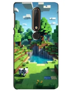 Чехол для Nokia 6 2018 с картинкой «Minecraft летний день»