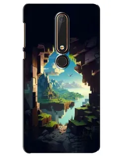 Чехол для Nokia 6 2018 с картинкой «Вид из пещеры»