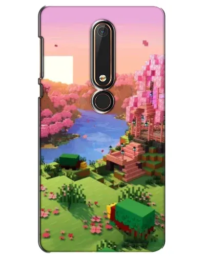 Чехол для Nokia 6 2018 с картинкой «Розовое дерево Minecraft» Чехол для Nokia 6 2018 с картинкой «Розовое дерево Minecraft»