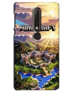 Чехол для Nokia 6 2018 с картинкой «Minecraft панорама»
