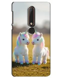 Чохол для Nokia 6 2018 з картинкою «Пара єдинорогів»