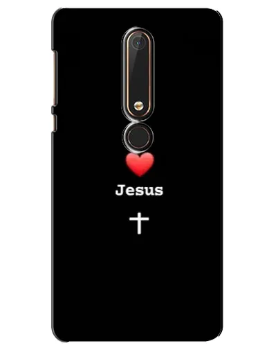 Чехол для Nokia 6 2018 с картинкой «Сердце - Jesus»