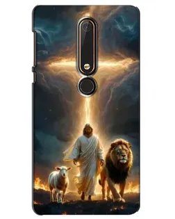 Чехол для Nokia 6 2018 с картинкой «Лев Иуды и Свет»