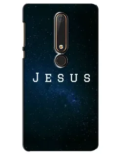 Чехол для Nokia 6 2018 с картинкой «Звездное небо Jesus»