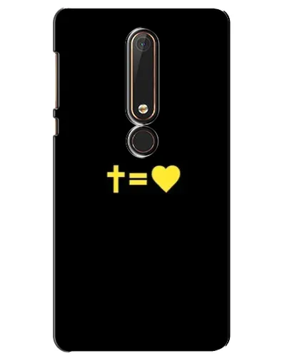 Чехол для Nokia 6 2018 с картинкой «Сердце и Крест»