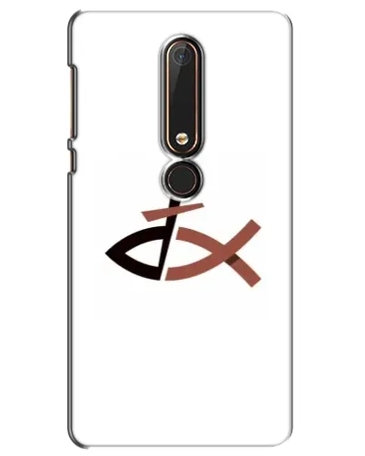 Чехол для Nokia 6 2018 с картинкой «Рыба и крест»