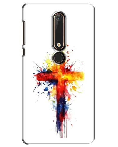 Чехол для Nokia 6 2018 с картинкой «Акварельный крест»
